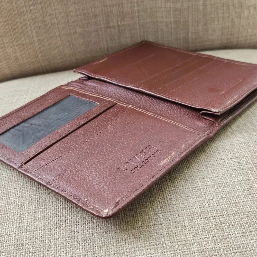 Travel Wallet Passport Holder Brown Genuine Leather Card Holder Purse Handmade